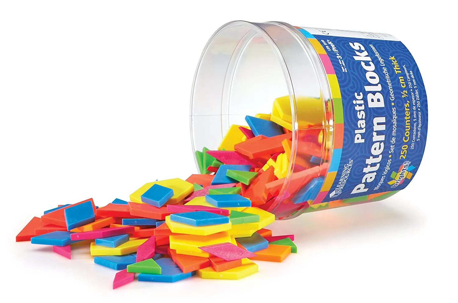Learning Resources Puzzle Brights!® Pattern Blocks - Image 3