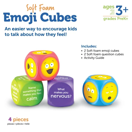Alternative view of Learning Resources Puzzle Soft Foam Emoji Cubes
