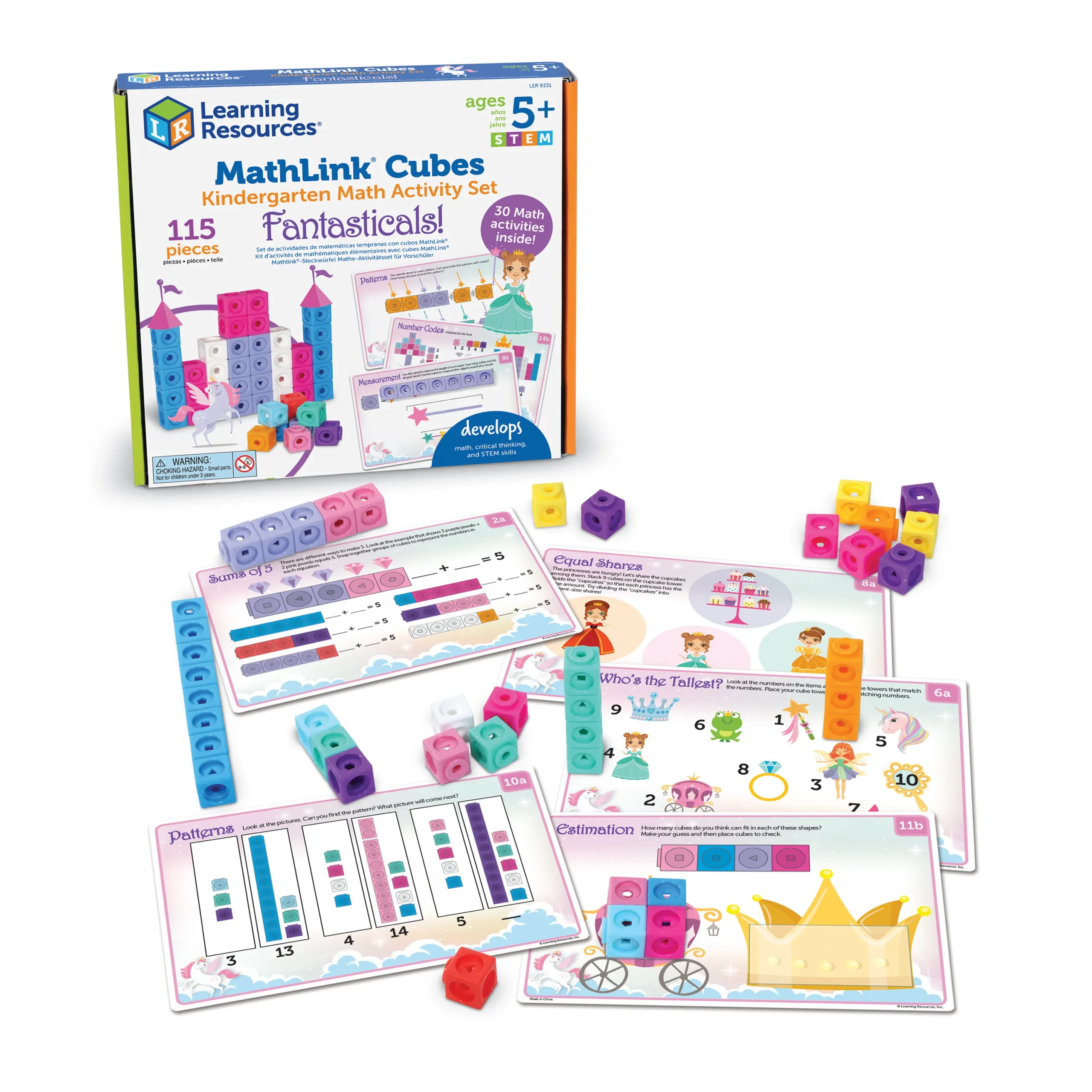 Learning Resources Puzzle MathLink® Cubes Kindergarten Math Activity Set: Fantasticals!