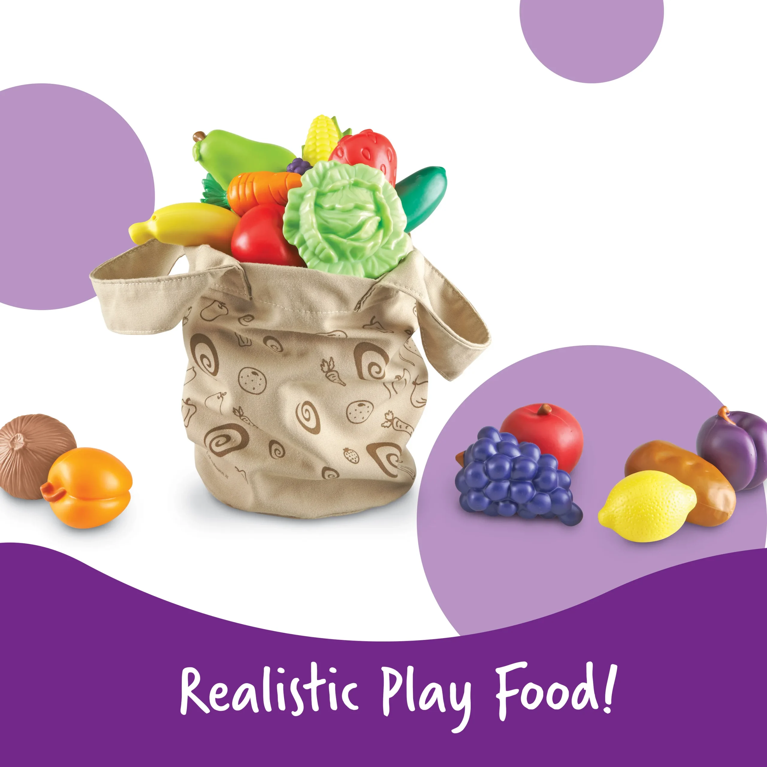 Learning Resources Puzzle New Sprouts® Fruit & Veggies Tote - Image 3