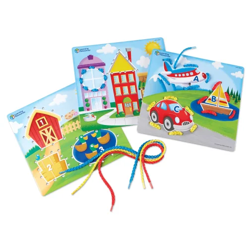Learning Resources Puzzle Learning Laces Skill Boards