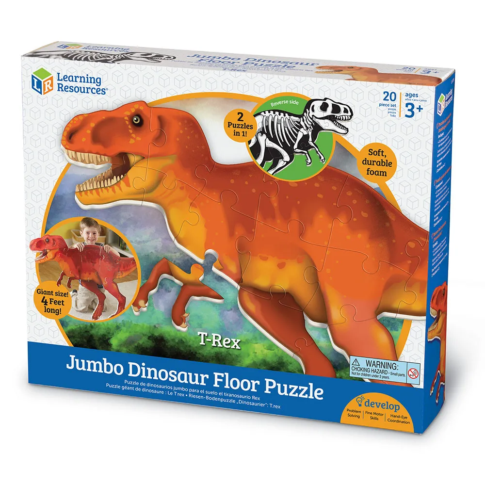 Learning Resources Puzzle Jumbo Dinosaur Floor Puzzle T-Rex - Image 2
