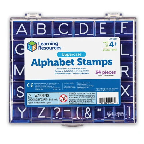 Learning Resources Puzzle Uppercase Alphabet Stamps Set