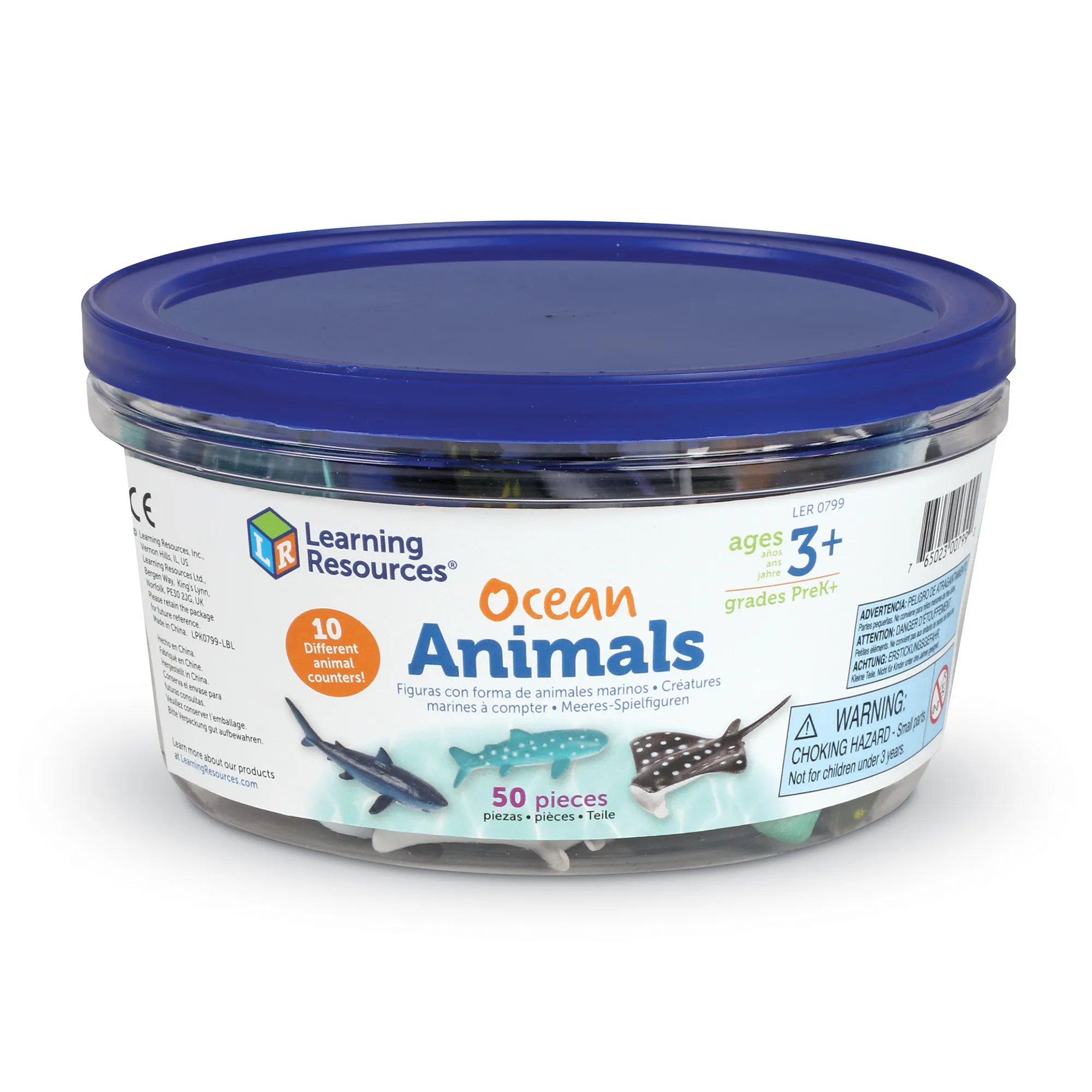 Learning Resources Puzzle Ocean Animals Counters, Set of 50 - Image 4