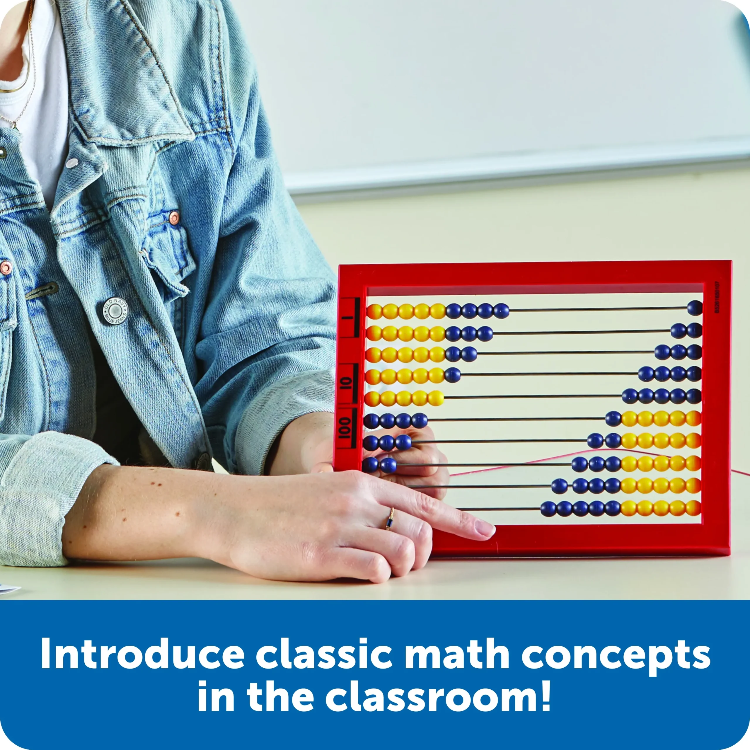 Learning Resources Puzzle 2-Color Desktop Abacus - Image 3