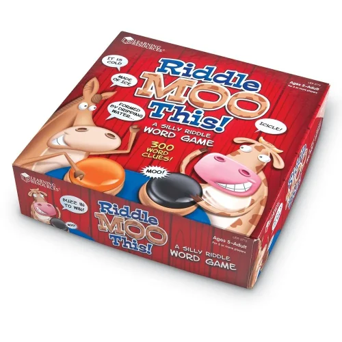 Alternative view of Learning Resources Puzzle Riddle Moo This A Silly Riddle Word Game