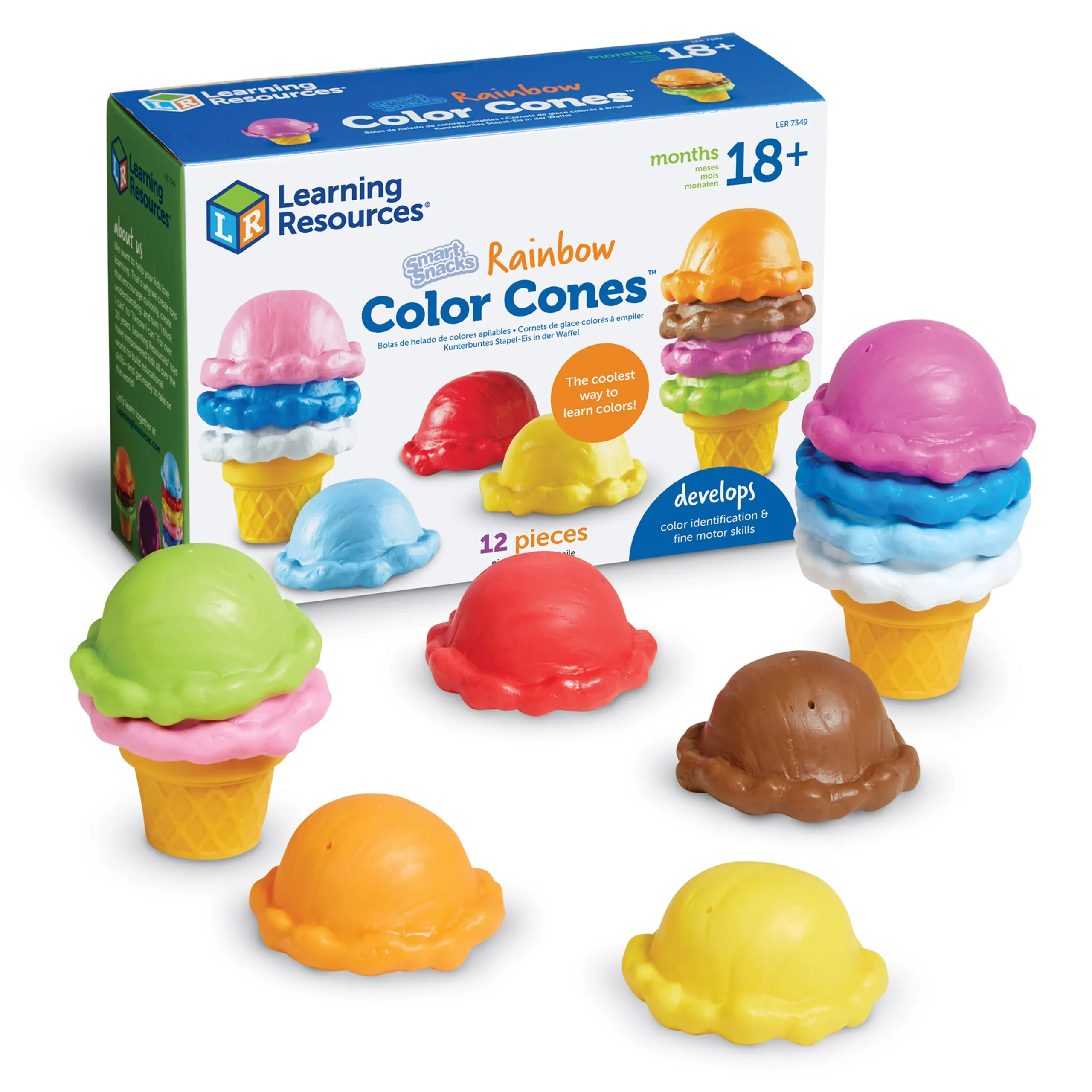 Learning Resources Puzzle Smart Snacks® Rainbow Color Cones