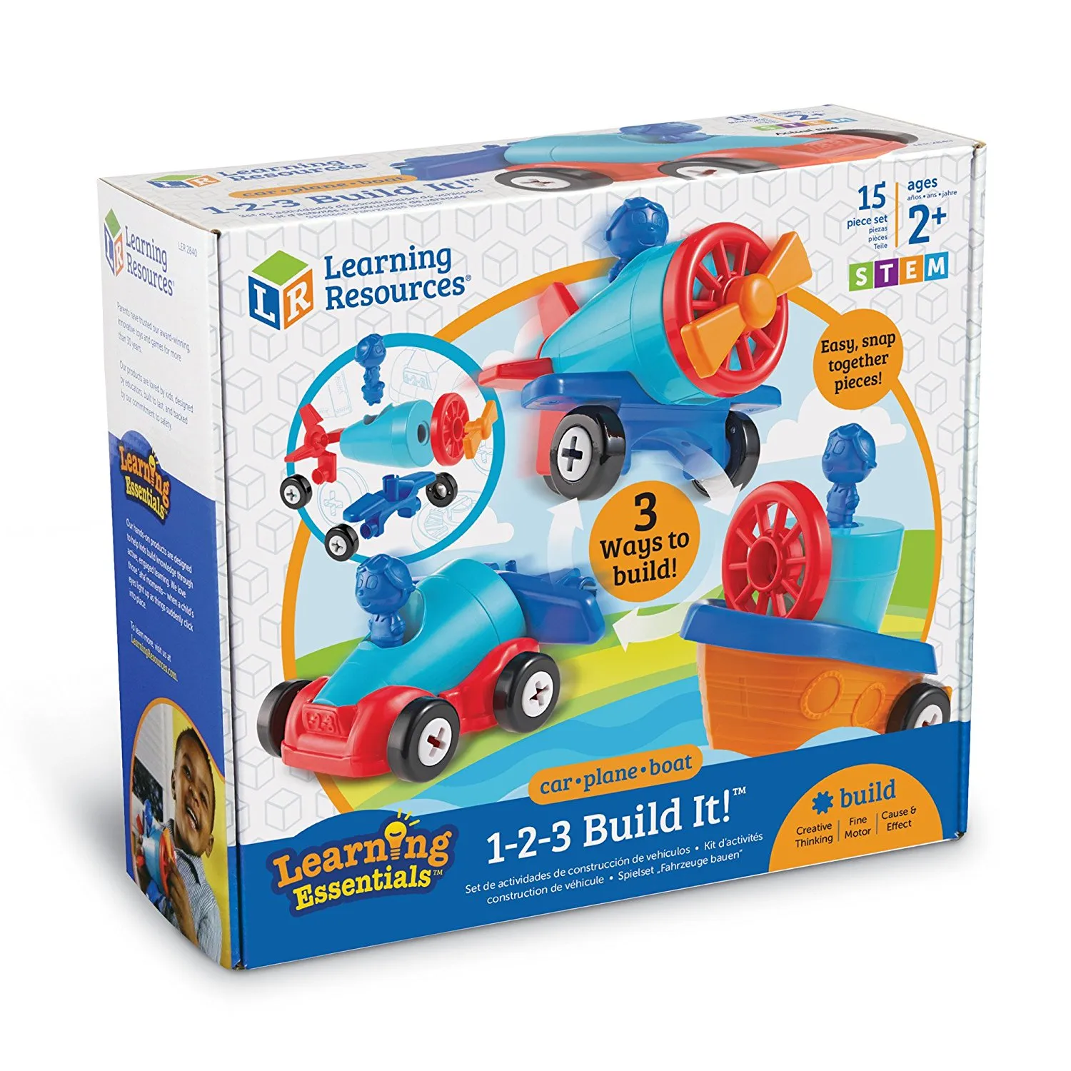 Learning Resources Puzzle 1-2-3 Build It!™ Car-Plane-Boat - Image 15