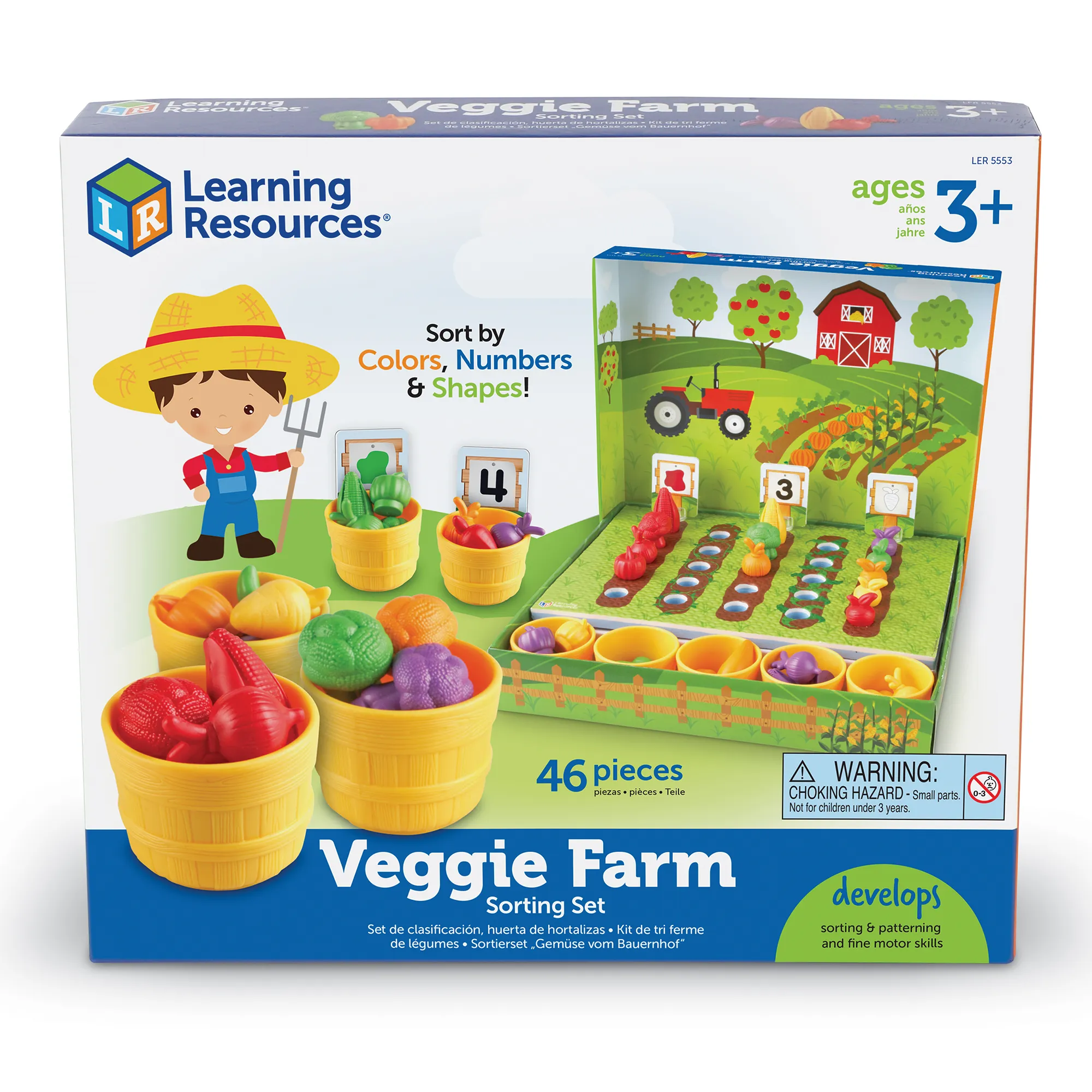 Learning Resources Puzzle Veggie Farm Sorting Set - Image 8