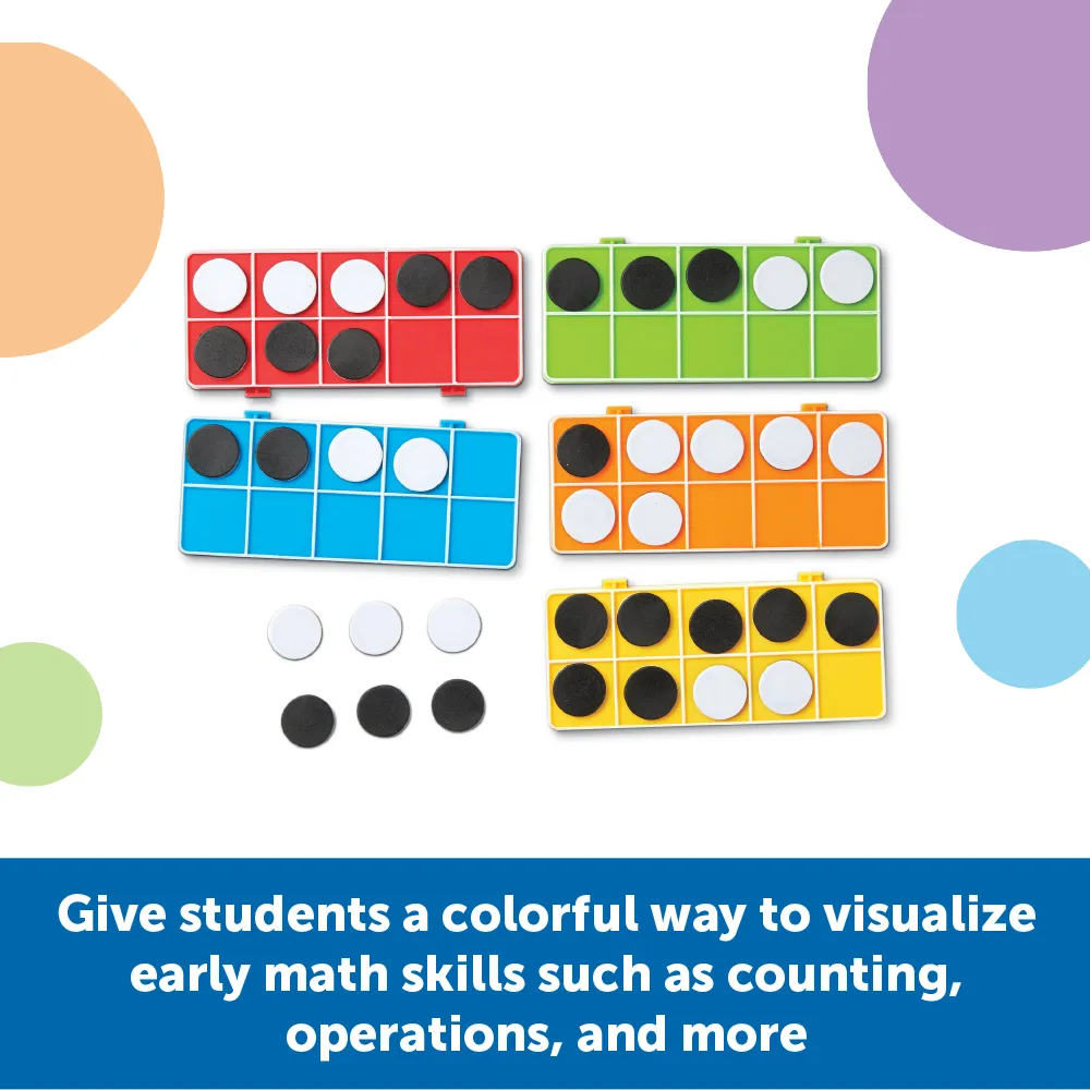 Learning Resources Puzzle Rainbow Ten-Frames Classroom Set - Image 3
