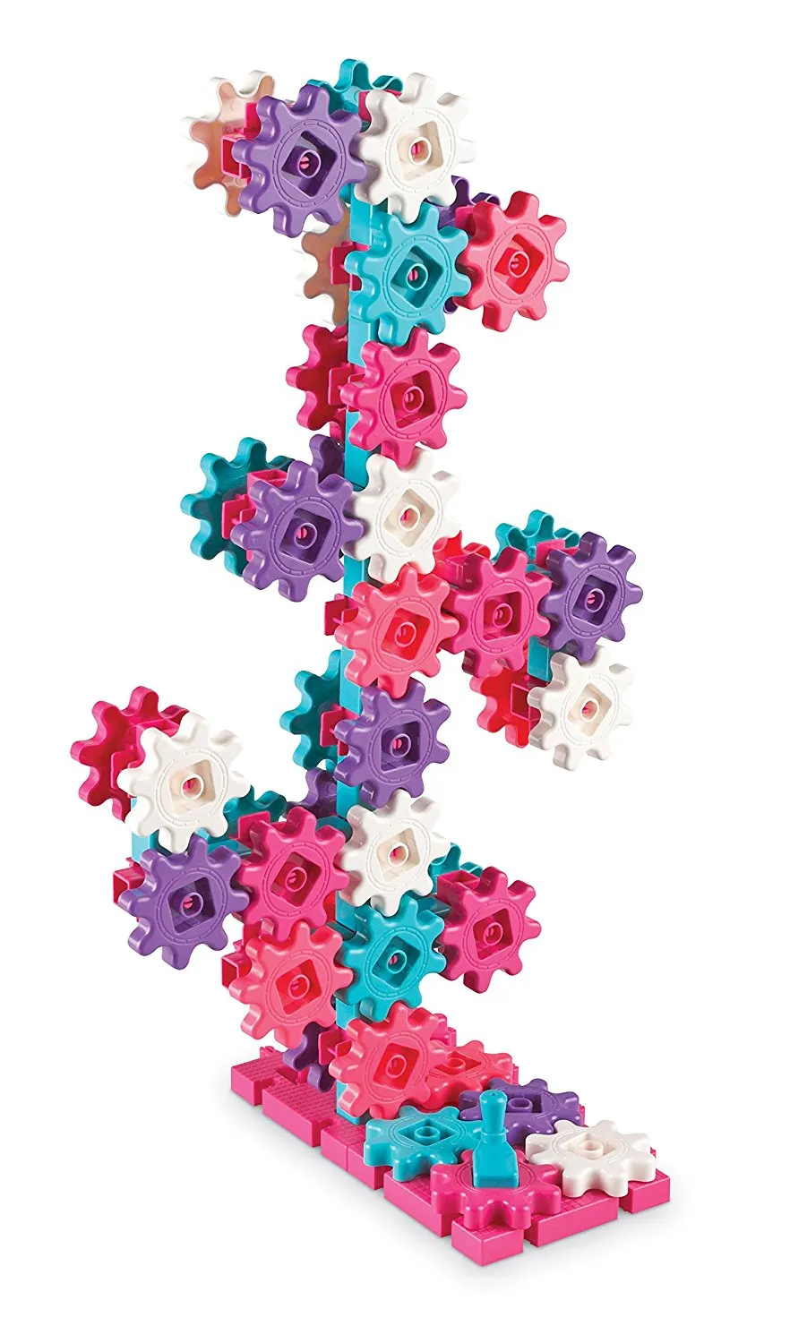 Learning Resources Puzzle Gears! Gears! Gears!® Deluxe Building Set - Pink - Image 4