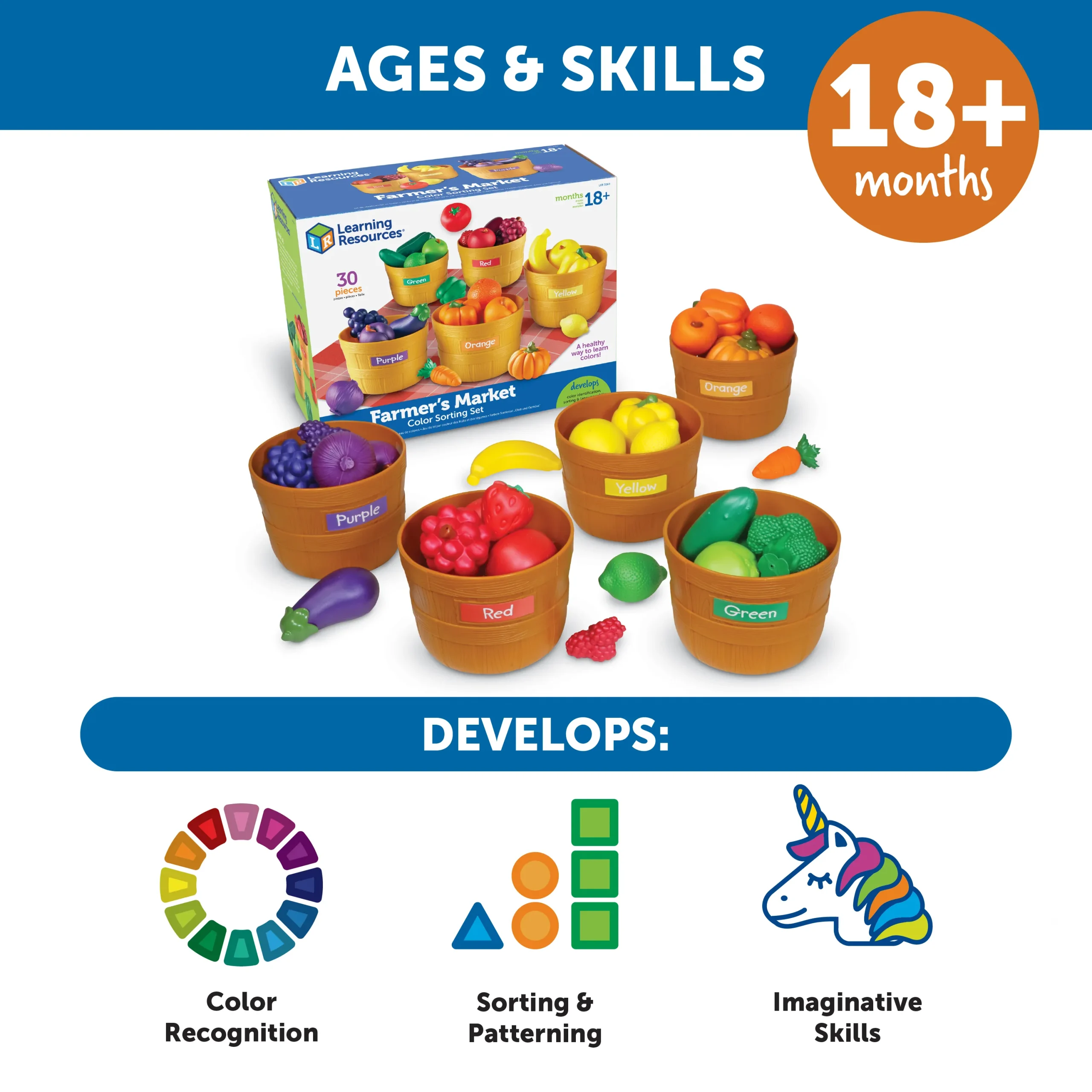 Learning Resources Puzzle Farmer's Market Color Sorting Set - Image 6