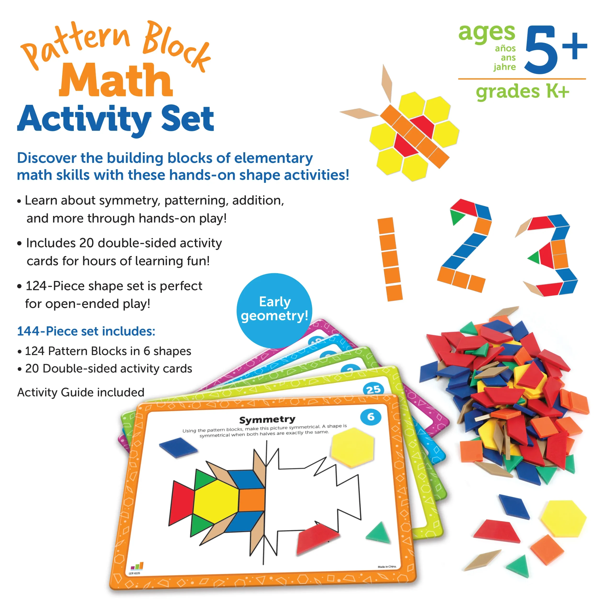 Learning Resources Puzzle Pattern Block Math Activity Set - Image 5