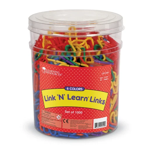 Learning Resources Puzzle Link 'N' Learn® Links - 6 Colors, Set of 1000