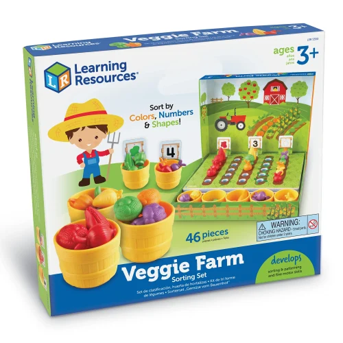 Alternative view of Learning Resources Puzzle Veggie Farm Sorting Set
