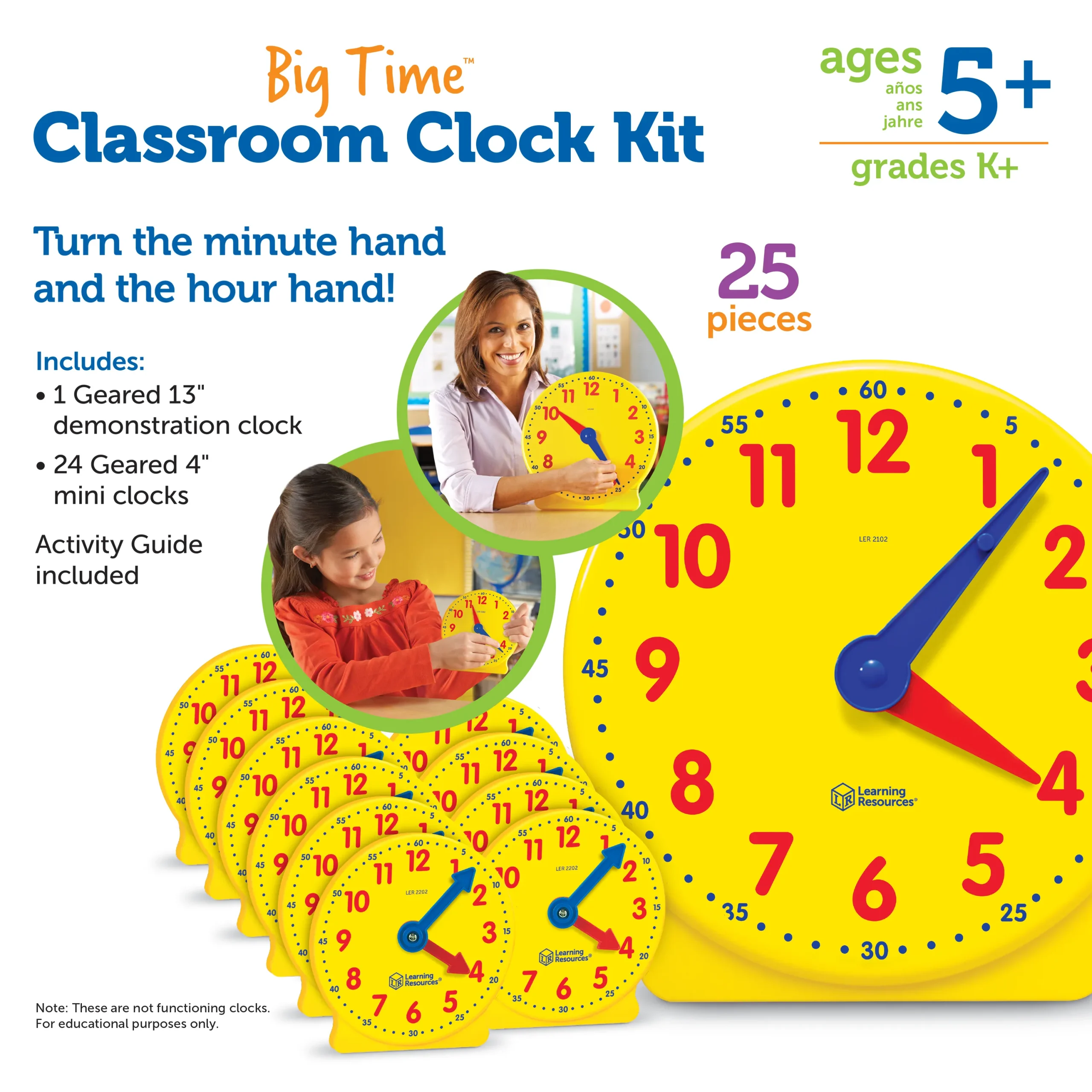 Learning Resources Puzzle Big Time™ Classroom Clock Kit - Image 2