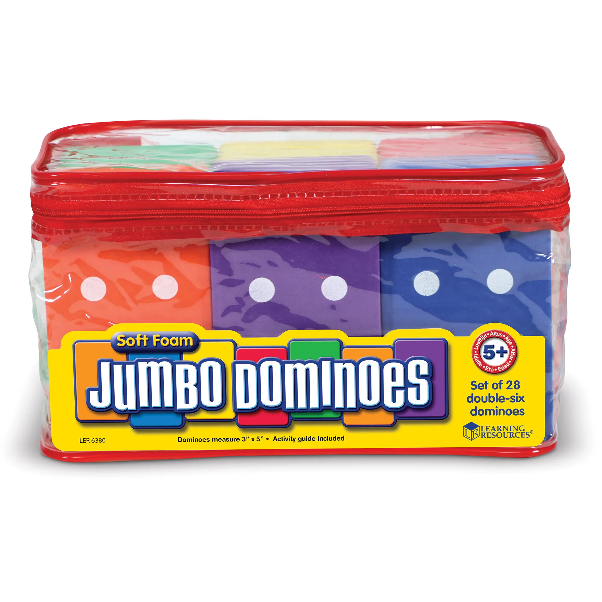 Learning Resources Puzzle Jumbo Soft Foam Dominoes - Image 5