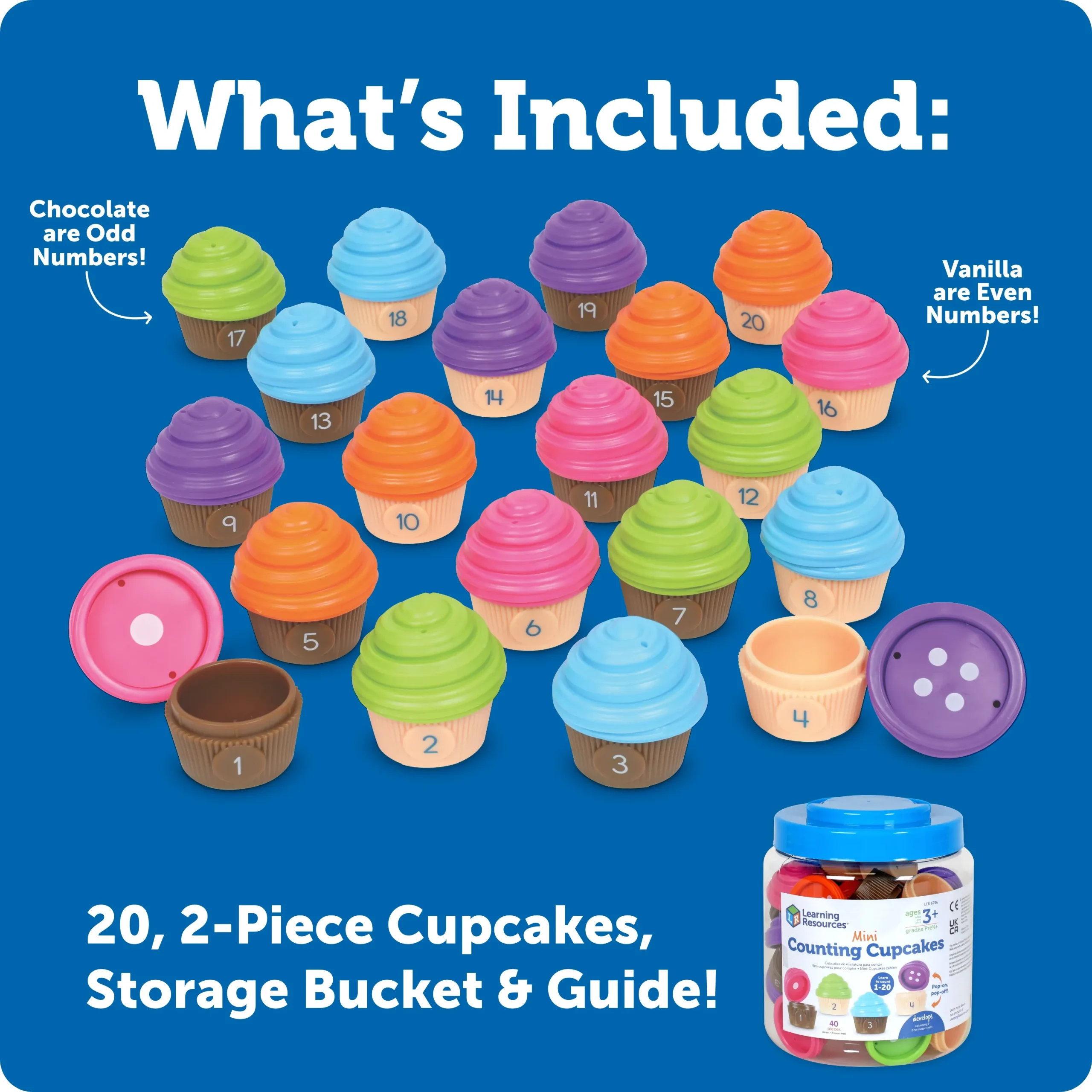 Learning Resources Puzzle Mini Counting Cupcakes - Image 7