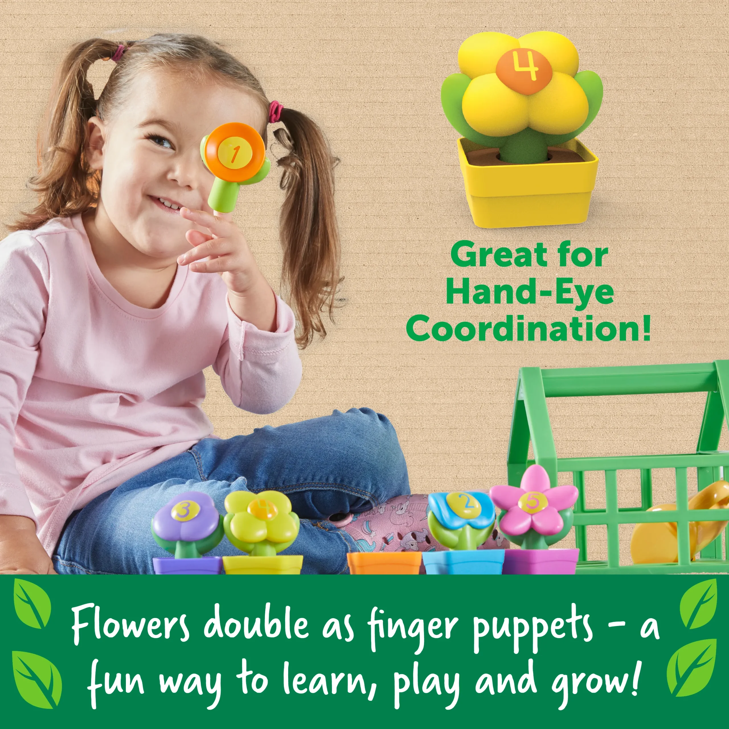 Learning Resources Puzzle Growing Greenhouse Color and Number Playset - Image 4