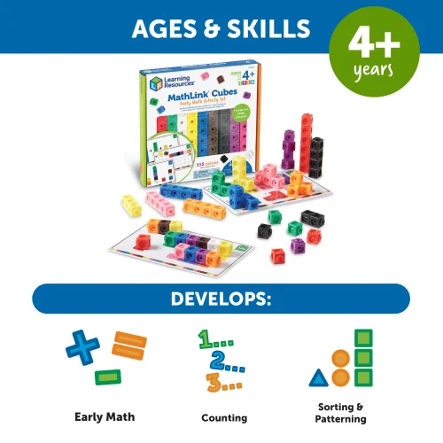 Alternative view of Learning Resources Puzzle MathLink® Cubes Early Math Activity Set