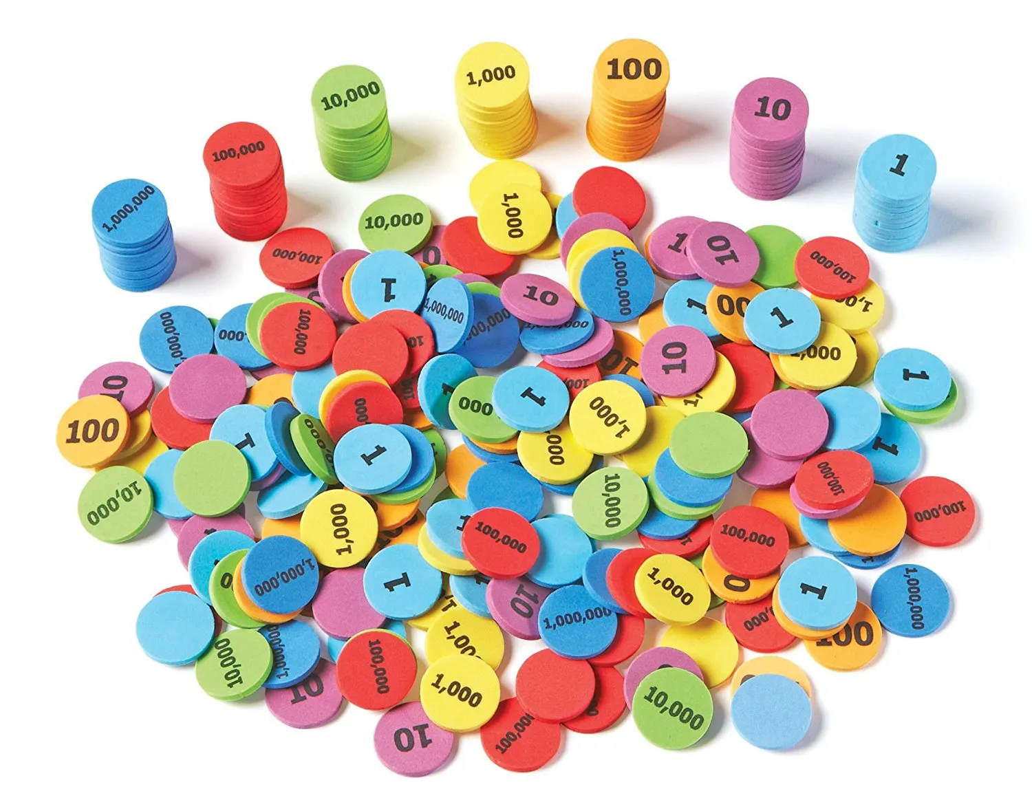 Learning Resources Puzzle Place Value Disks, Set of 280