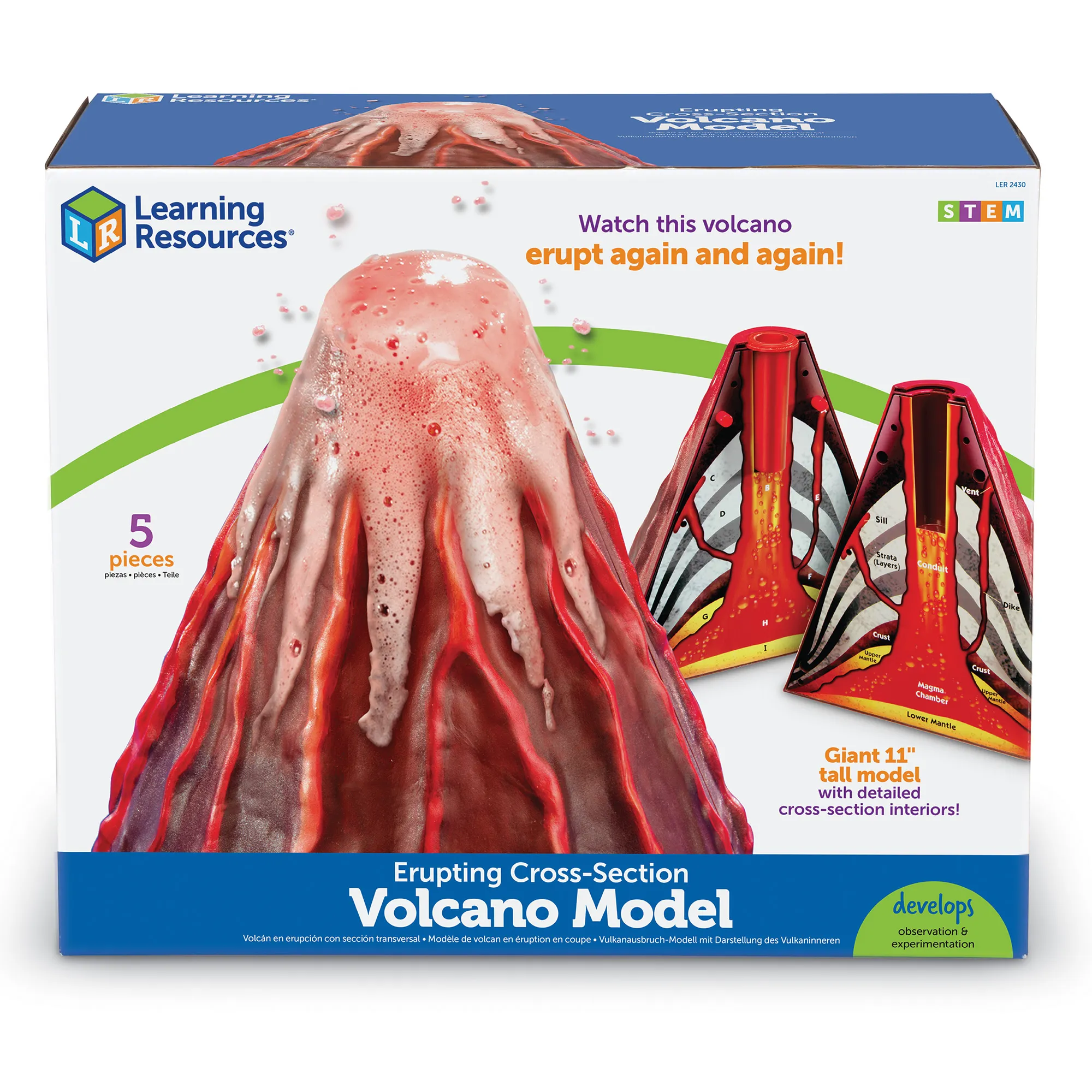 Learning Resources Puzzle Erupting Cross-Section Volcano Model - Image 7