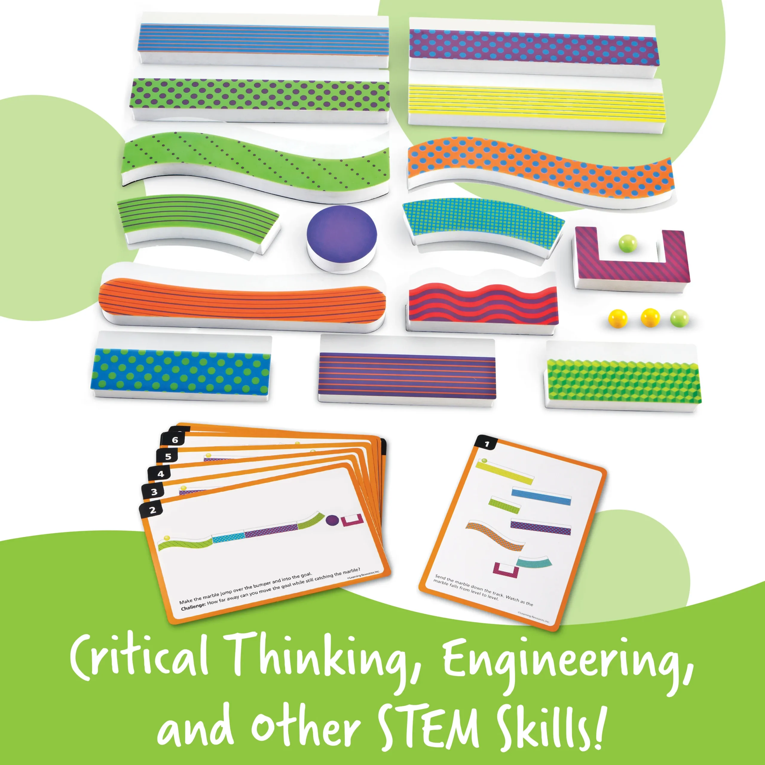 Learning Resources Puzzle Tumble Trax® Magnetic Marble Run - Image 5