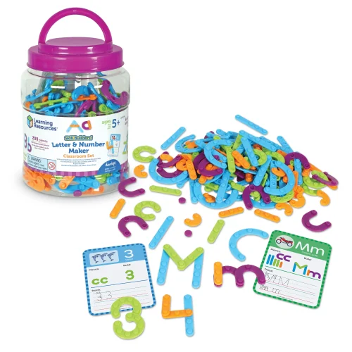 Learning Resources Puzzle Skill Builders! Letter and Number Maker Classroom Set