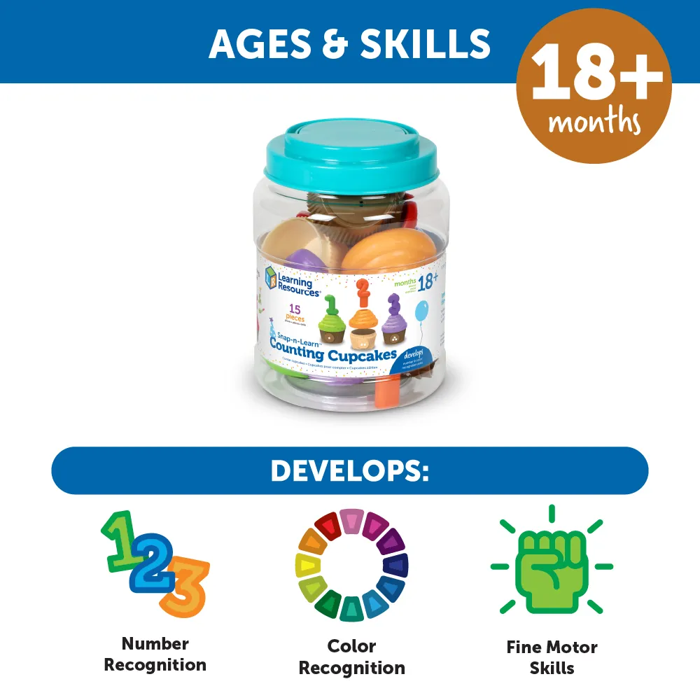 Learning Resources Puzzle Snap-n-Learn™ Counting Cupcakes - Image 6