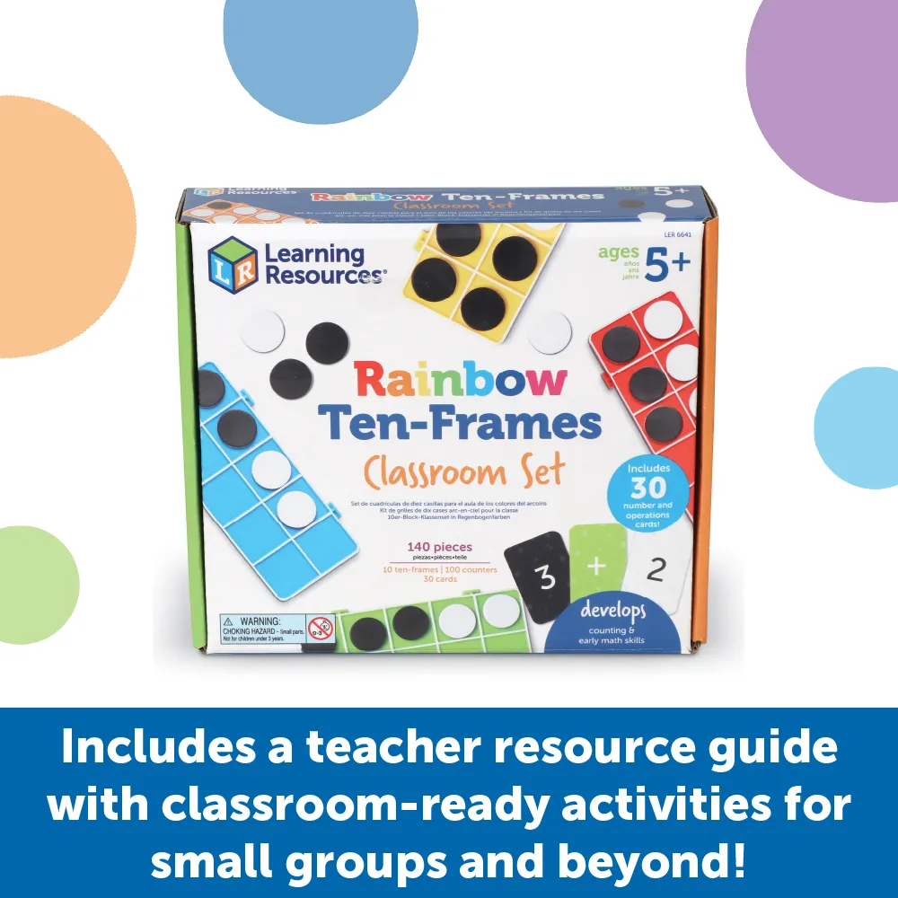 Learning Resources Puzzle Rainbow Ten-Frames Classroom Set - Image 5