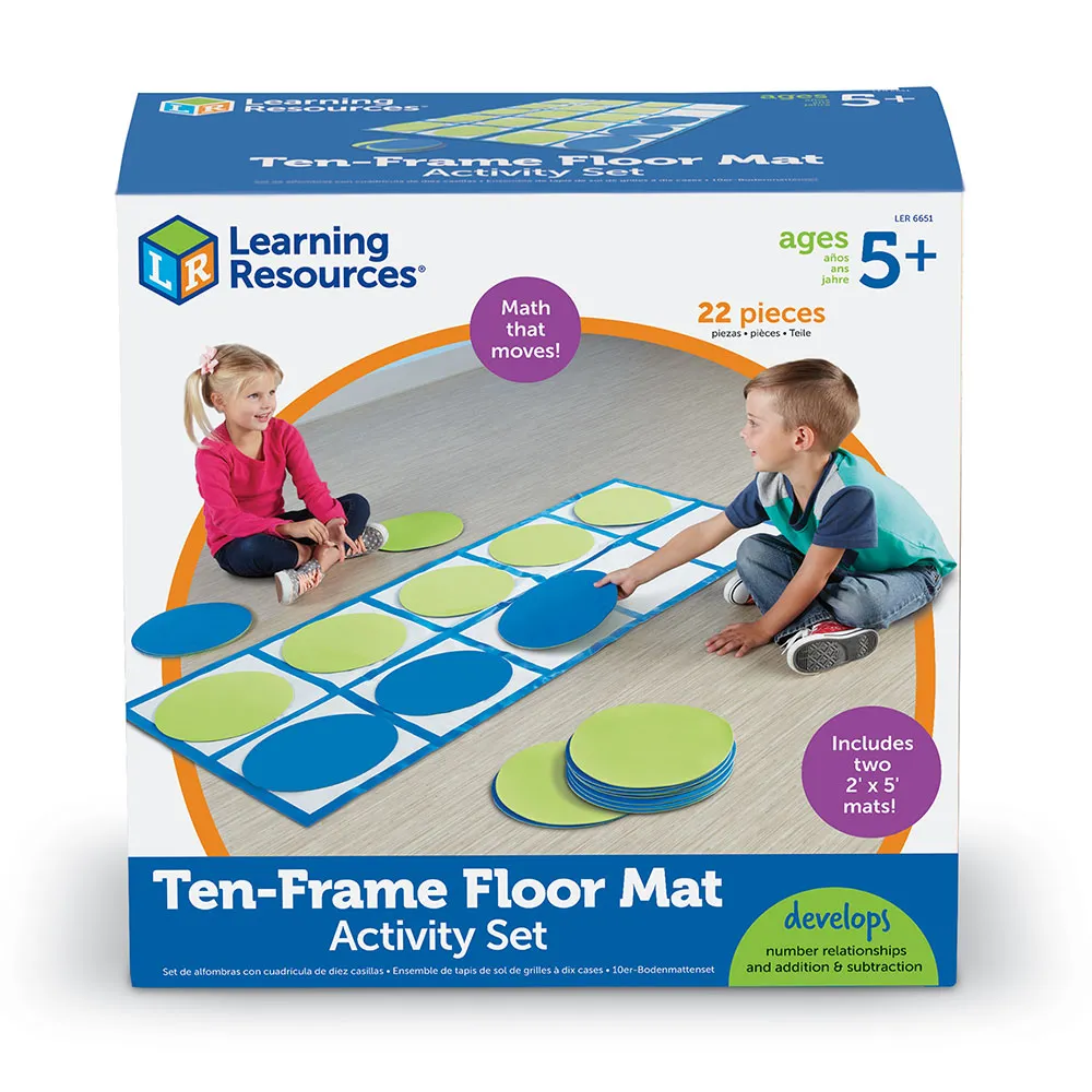 Learning Resources Puzzle Ten-Frame Floor Mat Activity Set - Image 6