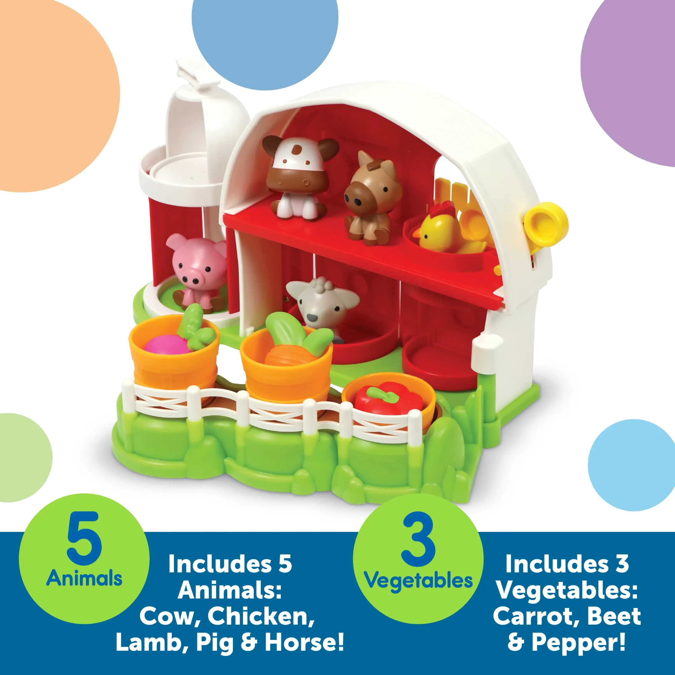 Learning Resources Puzzle Peeksville® Learning Barnyard Playset - Image 3