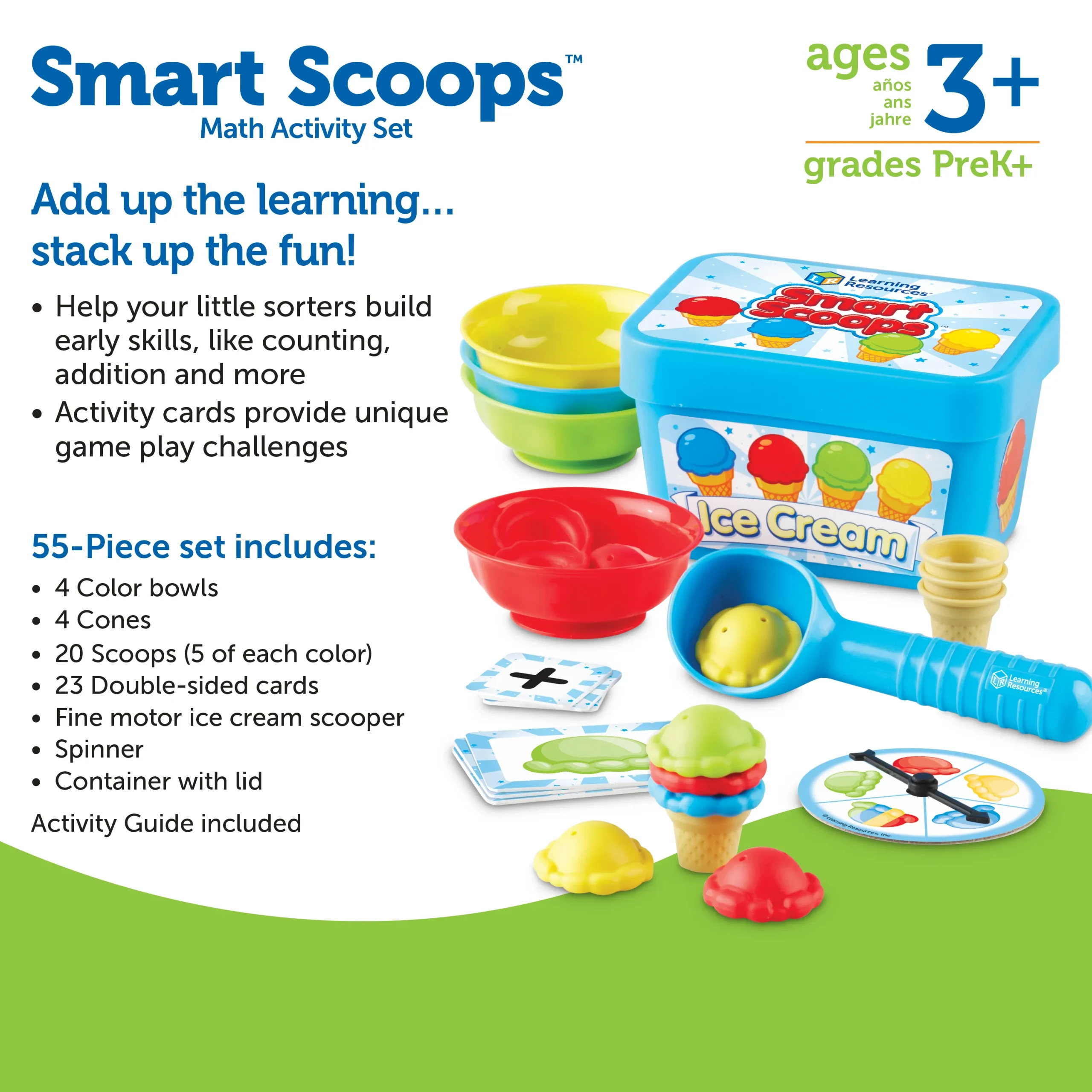 Learning Resources Puzzle Smart Scoops Math Activity Set - Image 7