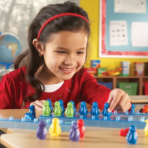 Alternative view of Learning Resources Puzzle Penguins on Ice Math Activity Set