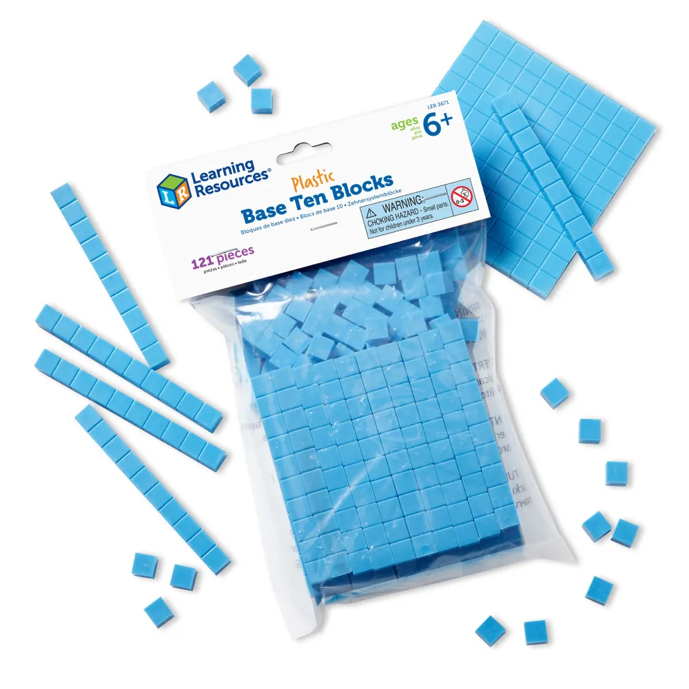 Learning Resources Puzzle Base Ten Blocks Smart Pack, Set of 121