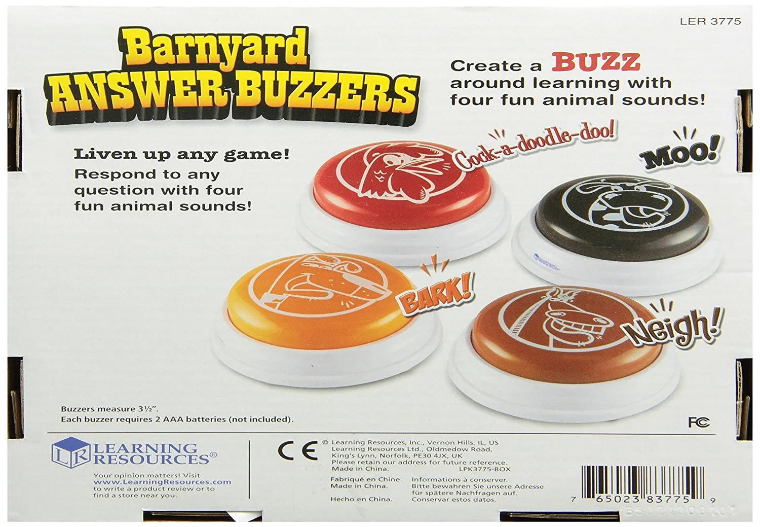 Learning Resources Puzzle Barnyard Answer Buzzers - Image 3