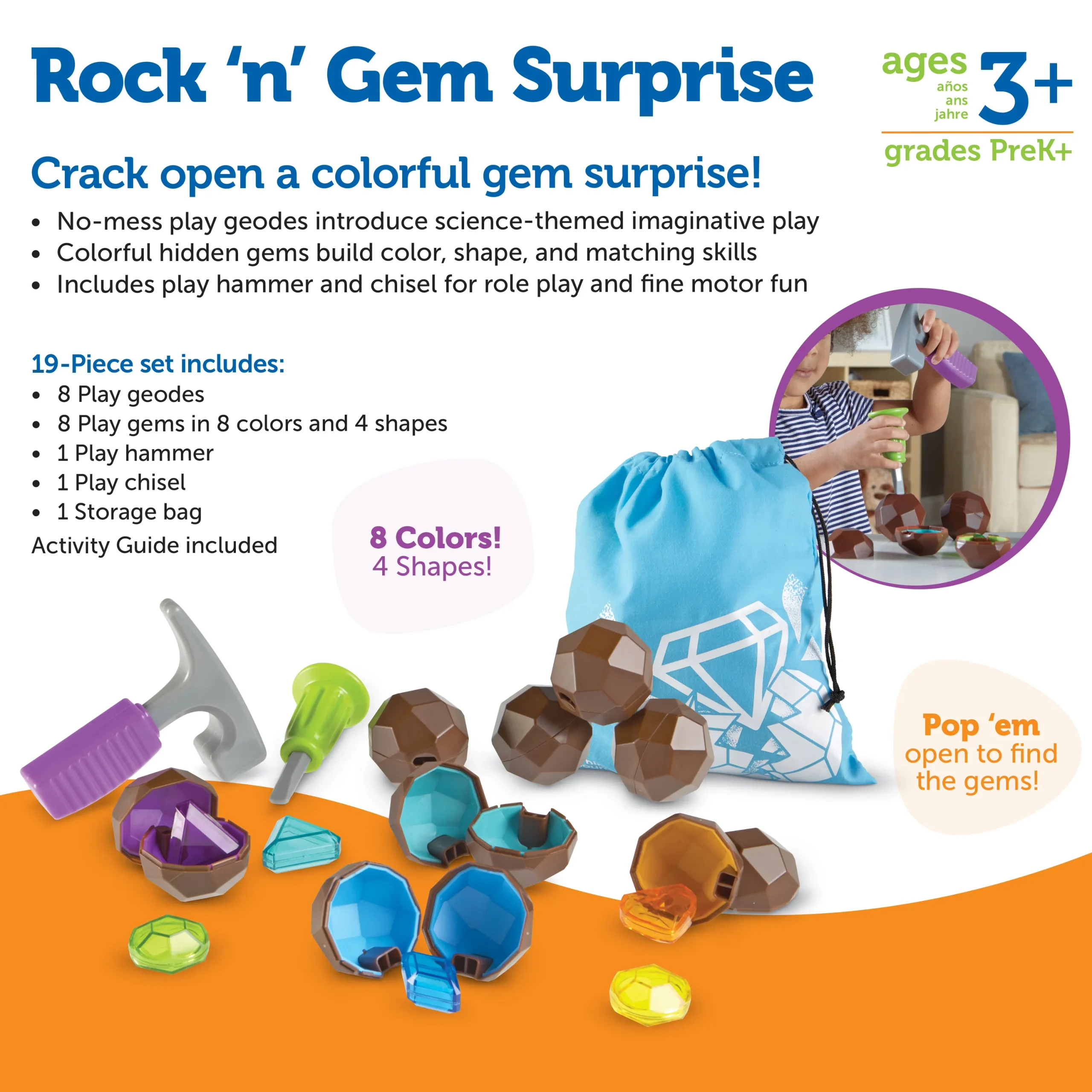 Learning Resources Puzzle Rock 'n' Gem Surprise™ - Image 2