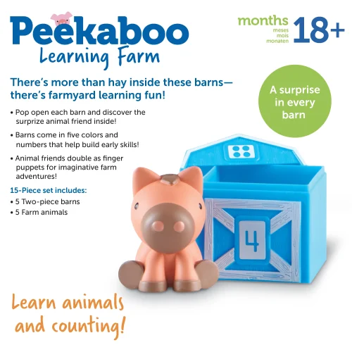 Alternative view of Learning Resources Puzzle Peekaboo Learning Farm