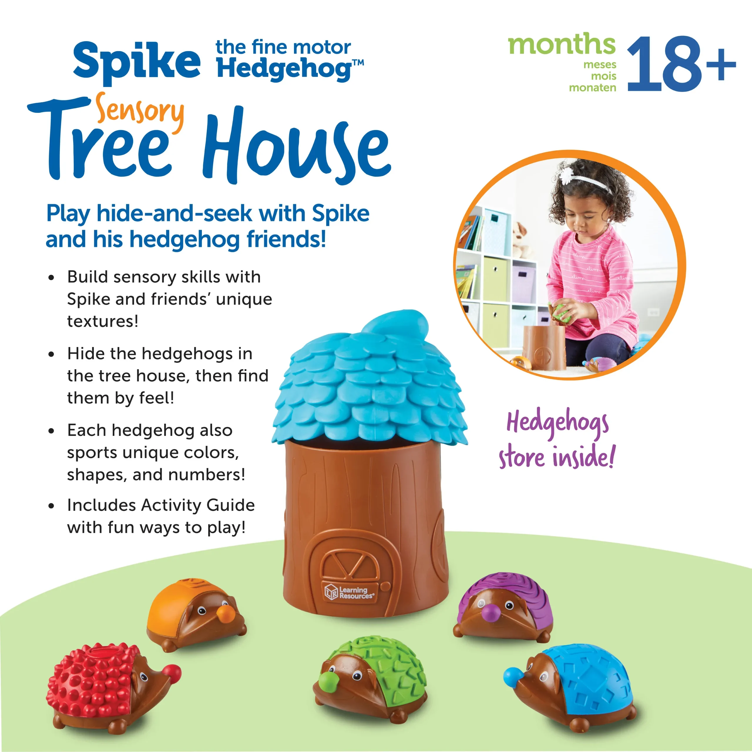 Learning Resources Puzzle Spike the Fine Motor Hedgehog® Sensory Tree House - Image 7