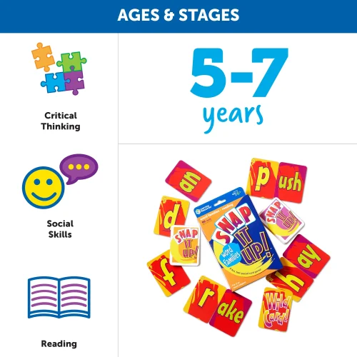 Alternative view of Learning Resources Puzzle Snap It Up!® Phonics: Word Families