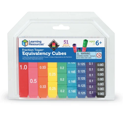 Alternative view of Learning Resources Puzzle Fraction Tower® Equivalency Cubes
