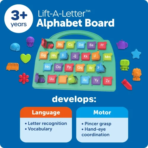 Alternative view of Lift-A-Letter™ Alphabet Board