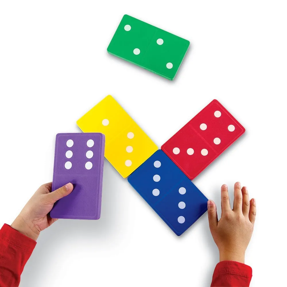 Learning Resources Puzzle Jumbo Soft Foam Dominoes - Image 7