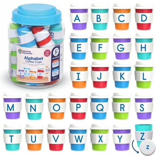 Learning Resources Puzzle Alphabet Coffee Cups