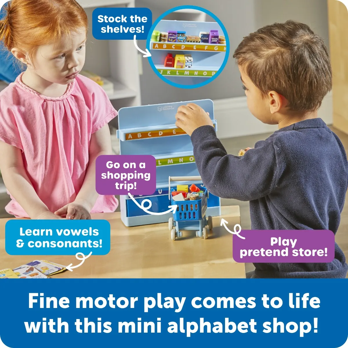 Learning Resources Puzzle Alphabet Mini Market - Image 5