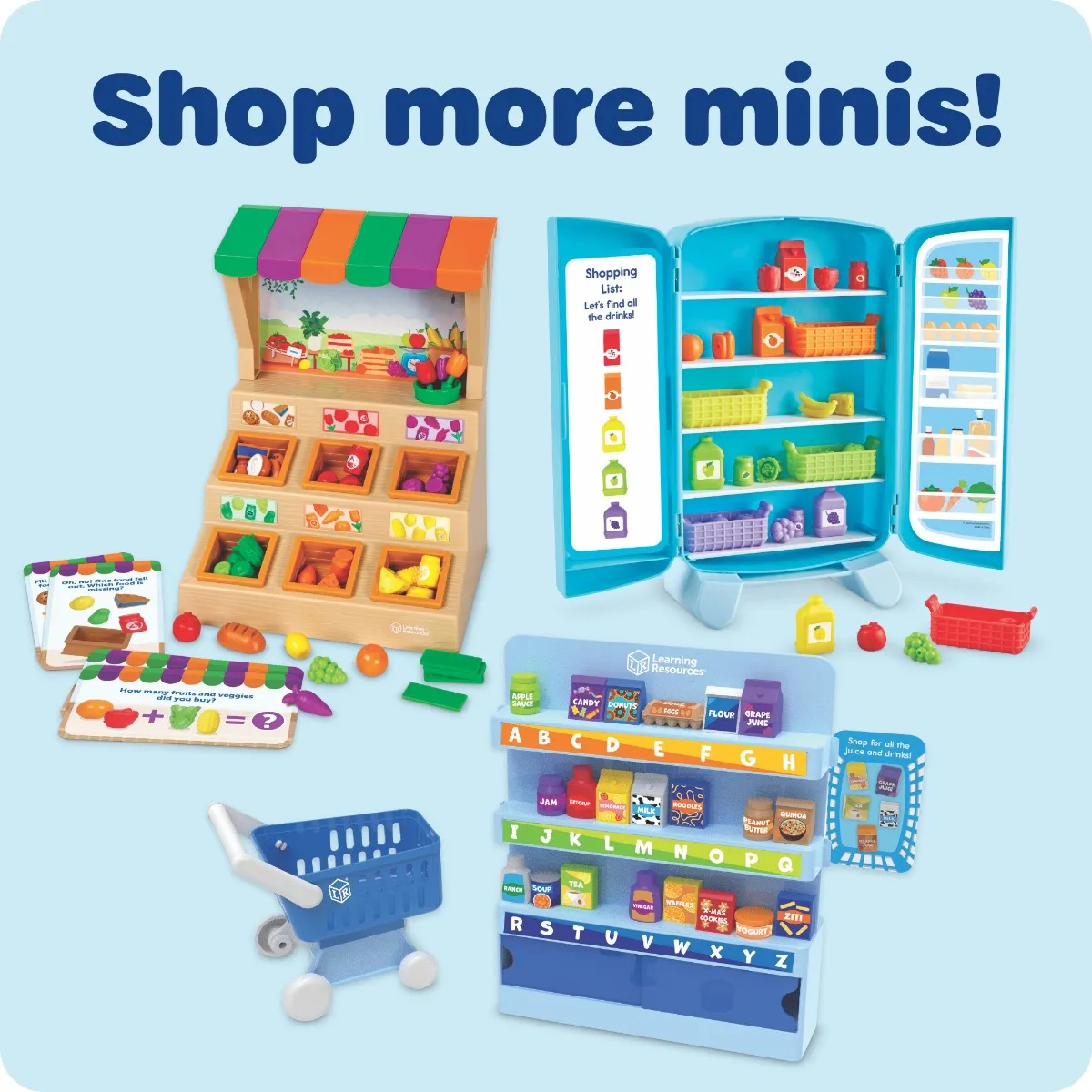 Learning Resources Puzzle Alphabet Mini Market - Image 2