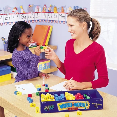 Alternative view of Learning Resources Puzzle Reading Rods® Word for Word® Game: Phonics Word Building