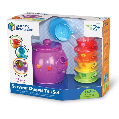 Alternative view of Learning Resources Puzzle Serving Shapes Tea Set