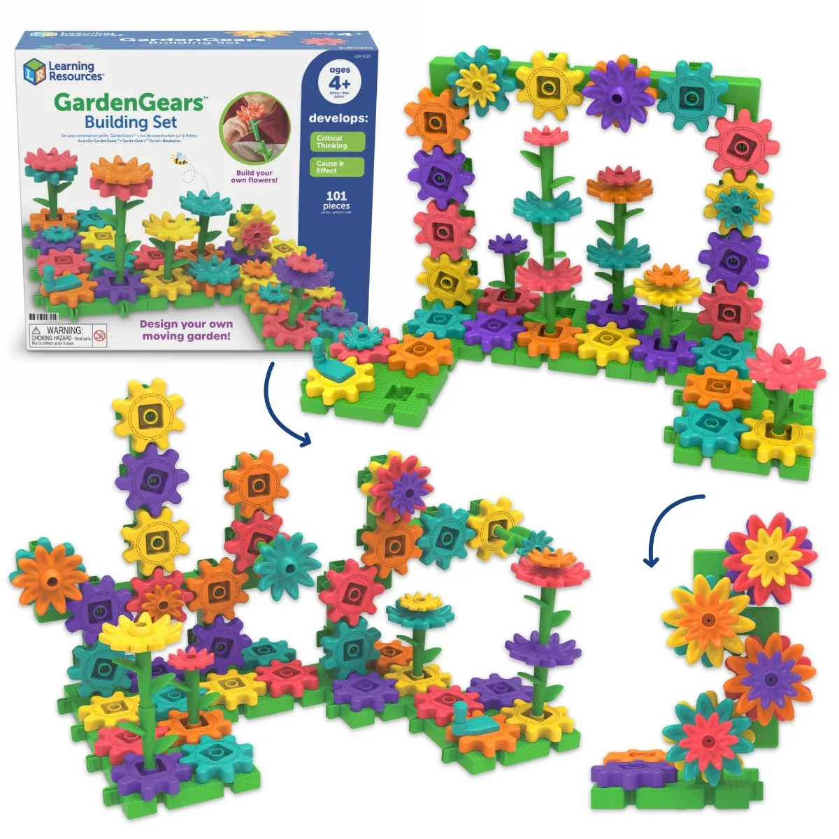 Learning Resources Puzzle Gears! Gears! Gears! Garden Gears™ Building Set