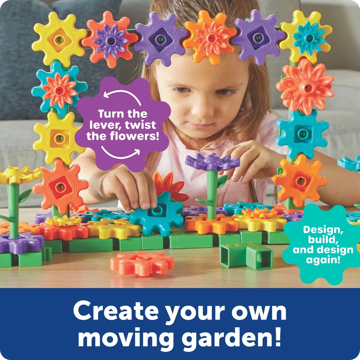 Learning Resources Puzzle Gears! Gears! Gears! Garden Gears™ Building Set - Image 4
